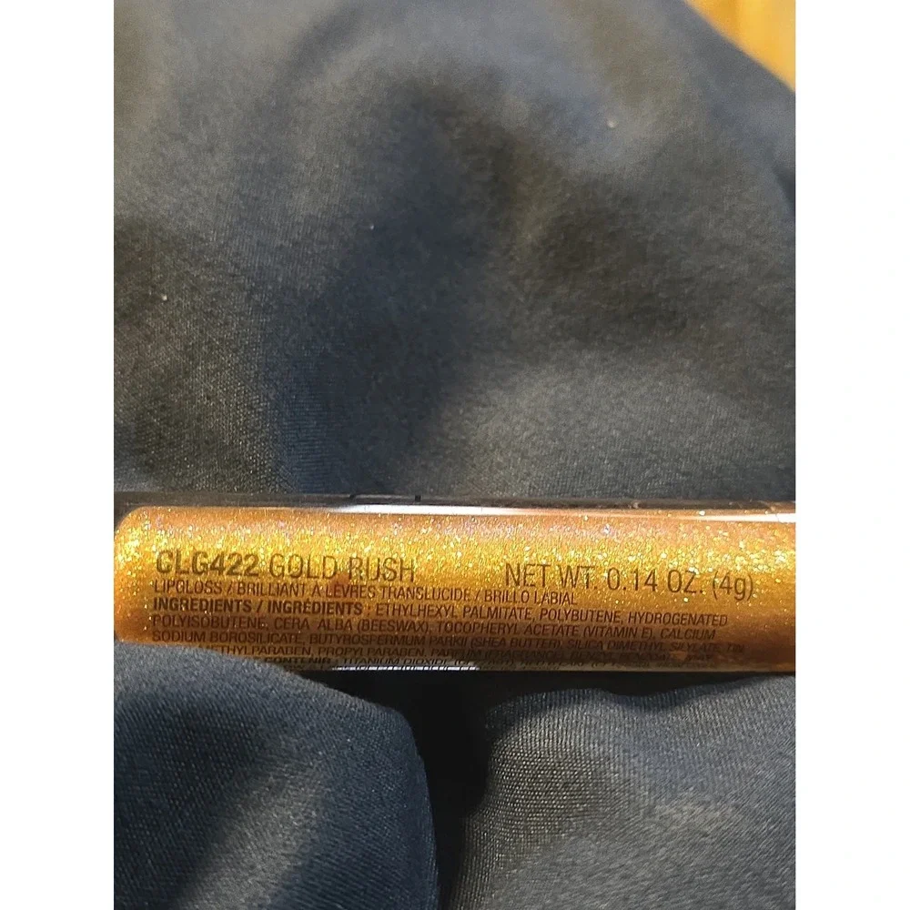 L.A. Colors Holographic Iridescent Lip Gloss Gold Rush CLG422 Sparkly Bling New